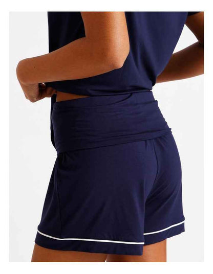 Pure Comfort Rollover Short in Navy
