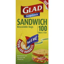 Glad Snaplock Reseal Sandwich Bags 100 pack