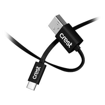 Crest USB C to USB A Flat Cable 2m each