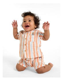 Stripe Set in Blue/Orange