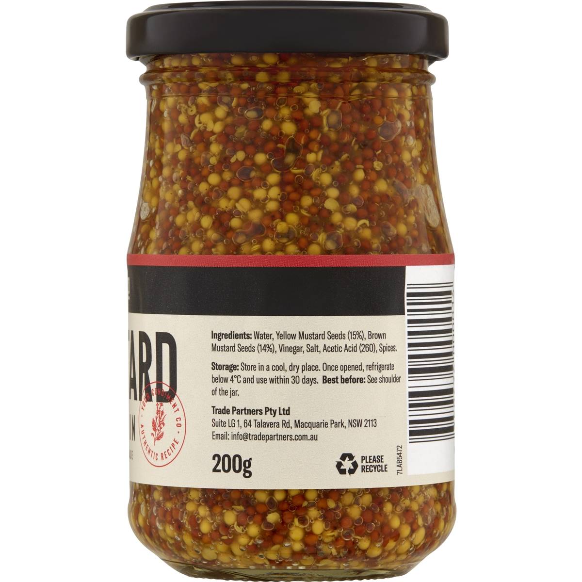 Your Condiment Co Wholegrain Mustard 200g