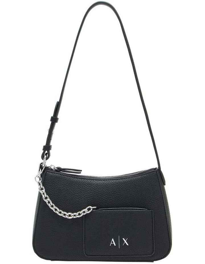 Mini Shoulder Bag - Black Faux Leather