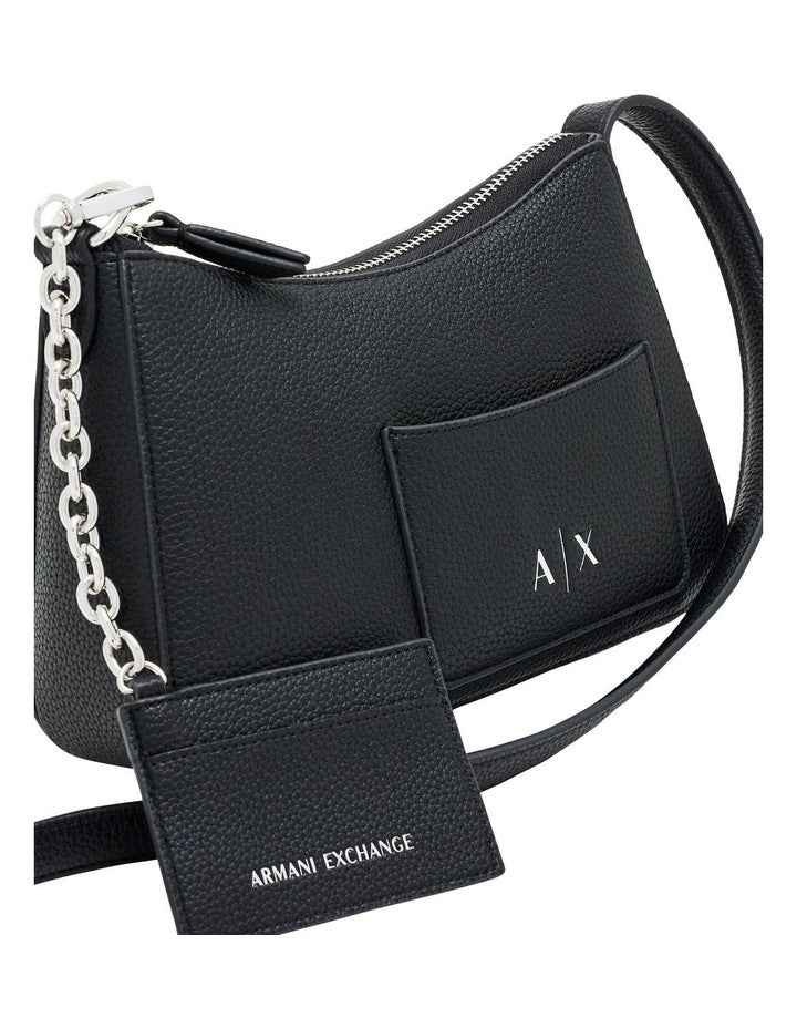 Mini Shoulder Bag - Black Faux Leather