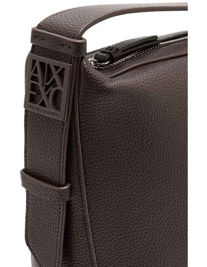Medium Shoulder Bag - Brown Grain Texture