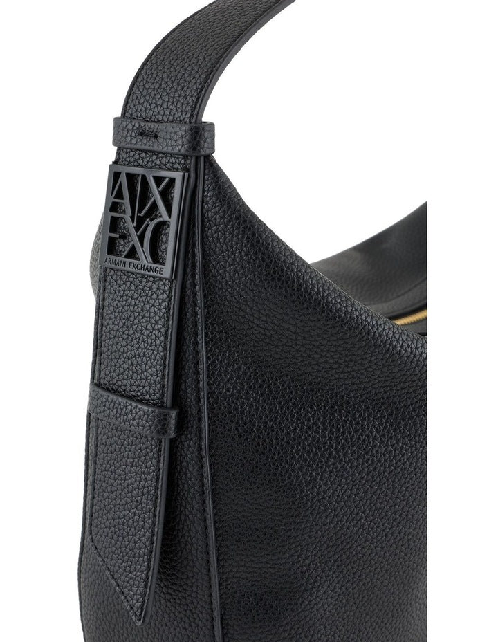 Susie Soft Medium Shoulder Bag in Black