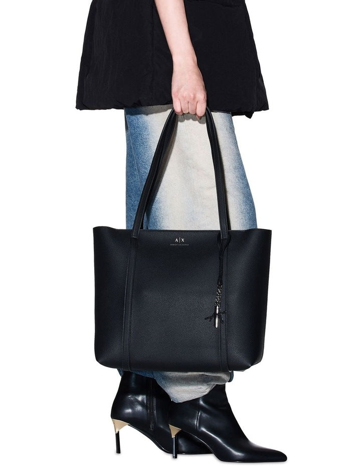 Sylvie Shopper Tote Bag in Black
