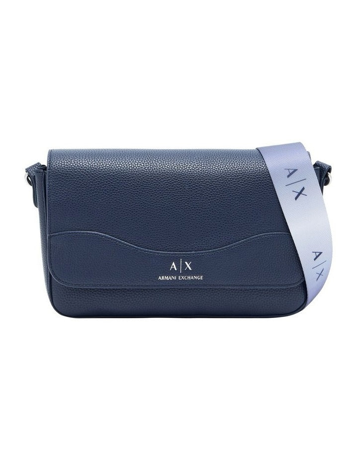 Textured Crossbody Bag - Navy Blue