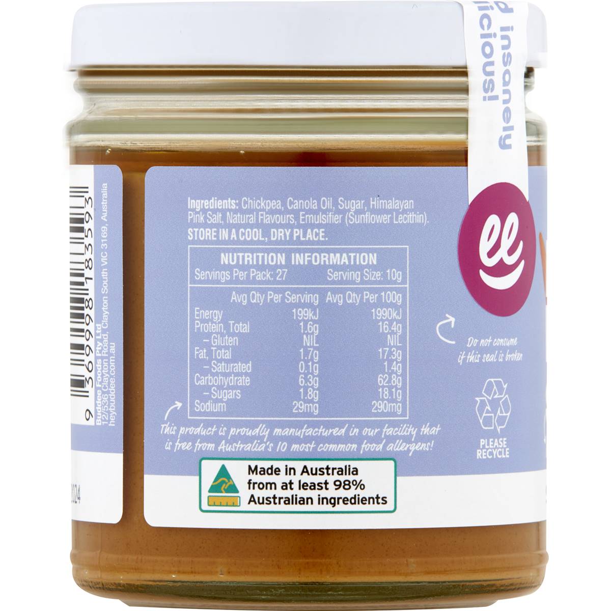 Buddee Smooth Nut Free Spread 270g
