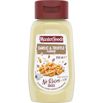 MasterFoods Garlic & Truffle Flavour No Rules Sauce 250mL