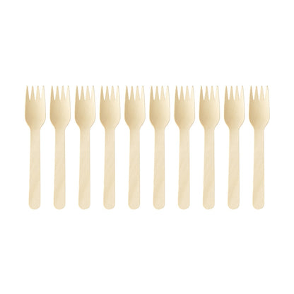 10 Piece Wooden Fork