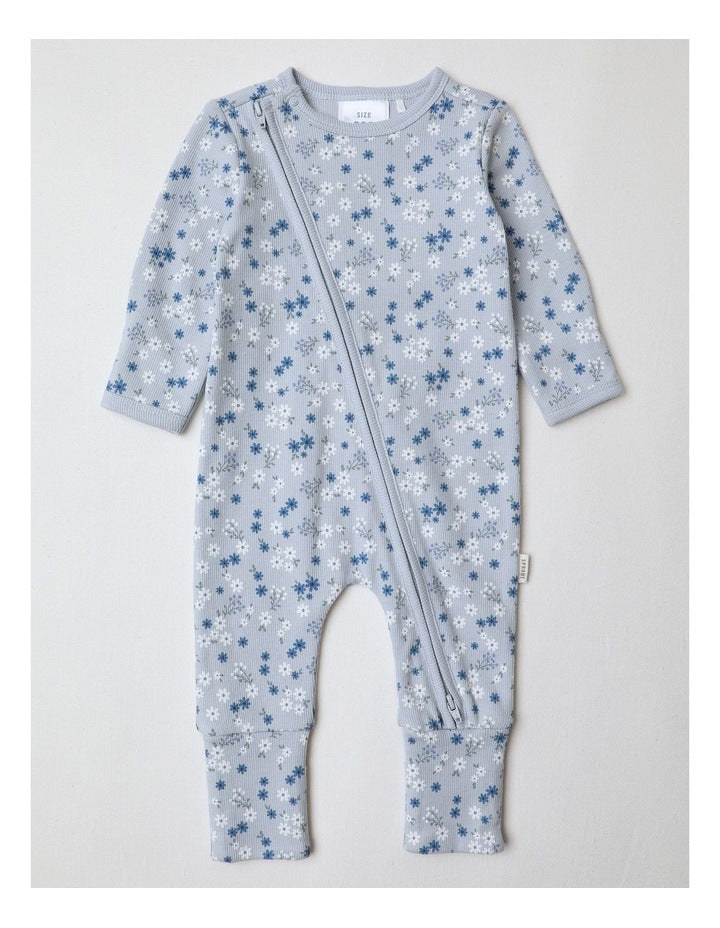 Essential Ditsy Floral Coverall in Blue
