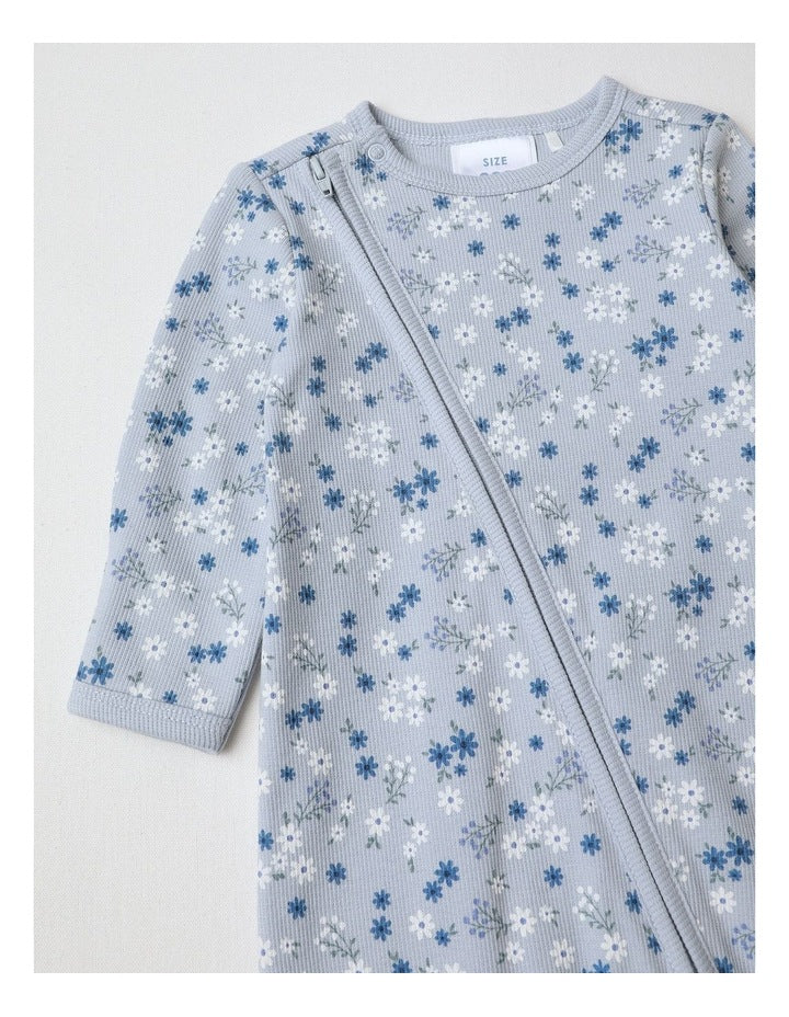 Essential Ditsy Floral Coverall in Blue
