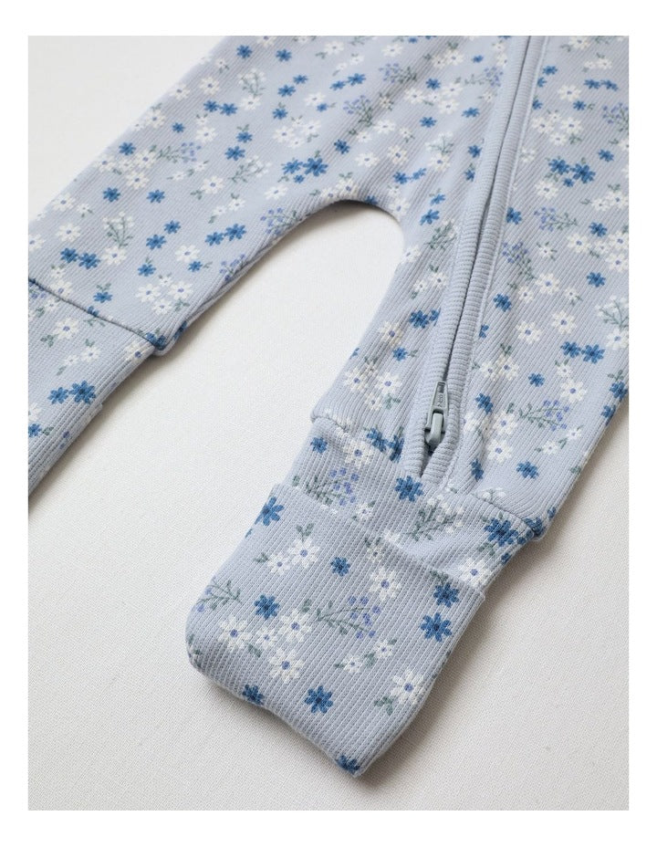 Essential Ditsy Floral Coverall in Blue