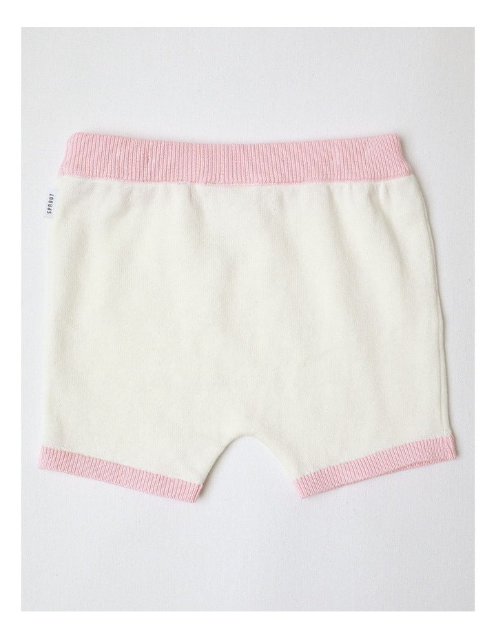 Essential Knit Shorts in Cream