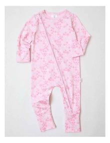 Essential Soft Petal Ditsy Floral Coverall in Light Pink