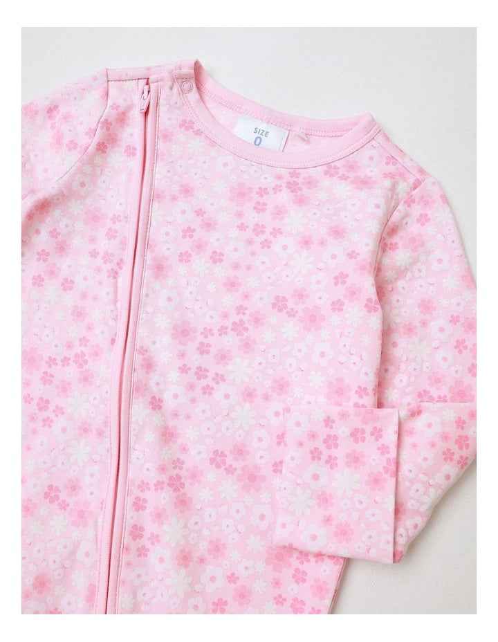 Essential Soft Petal Ditsy Floral Coverall in Light Pink