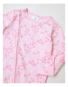 Essential Soft Petal Ditsy Floral Coverall in Light Pink