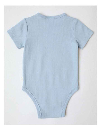 Essential Rib Bodysuit in Pale Blue
