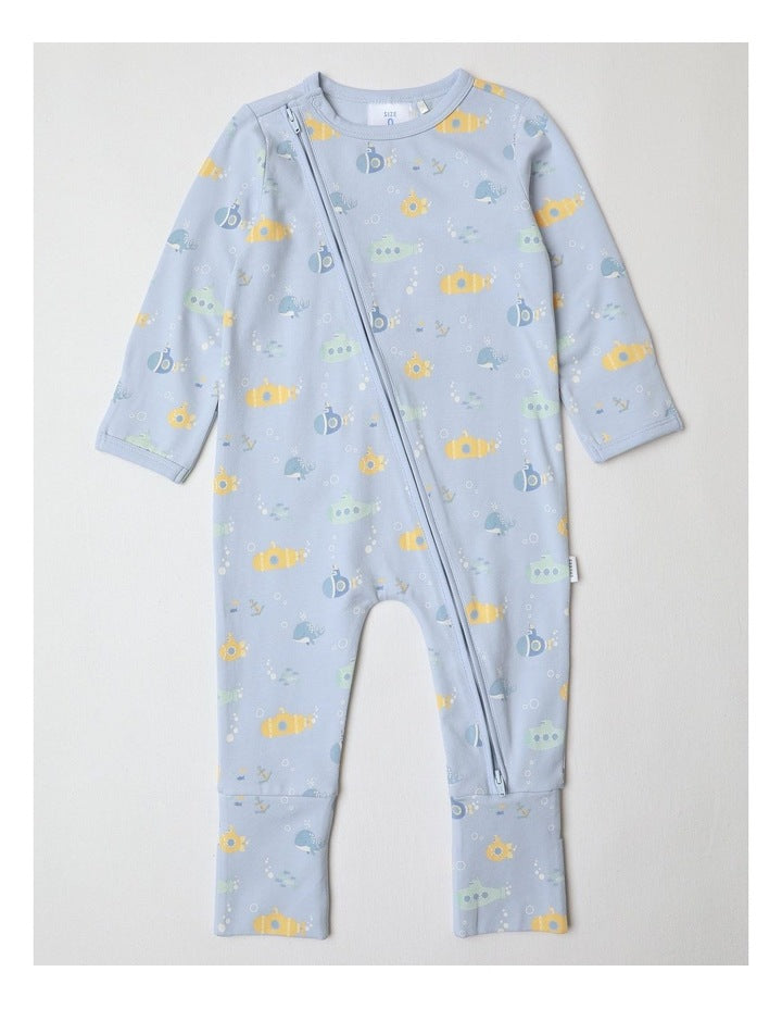 Essential Submarine Coverall in Arctic Blue