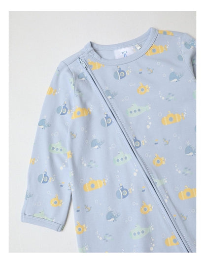 Essential Submarine Coverall in Arctic Blue