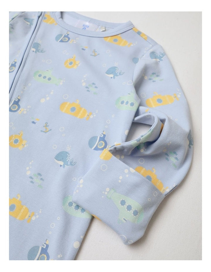 Essential Submarine Coverall in Arctic Blue