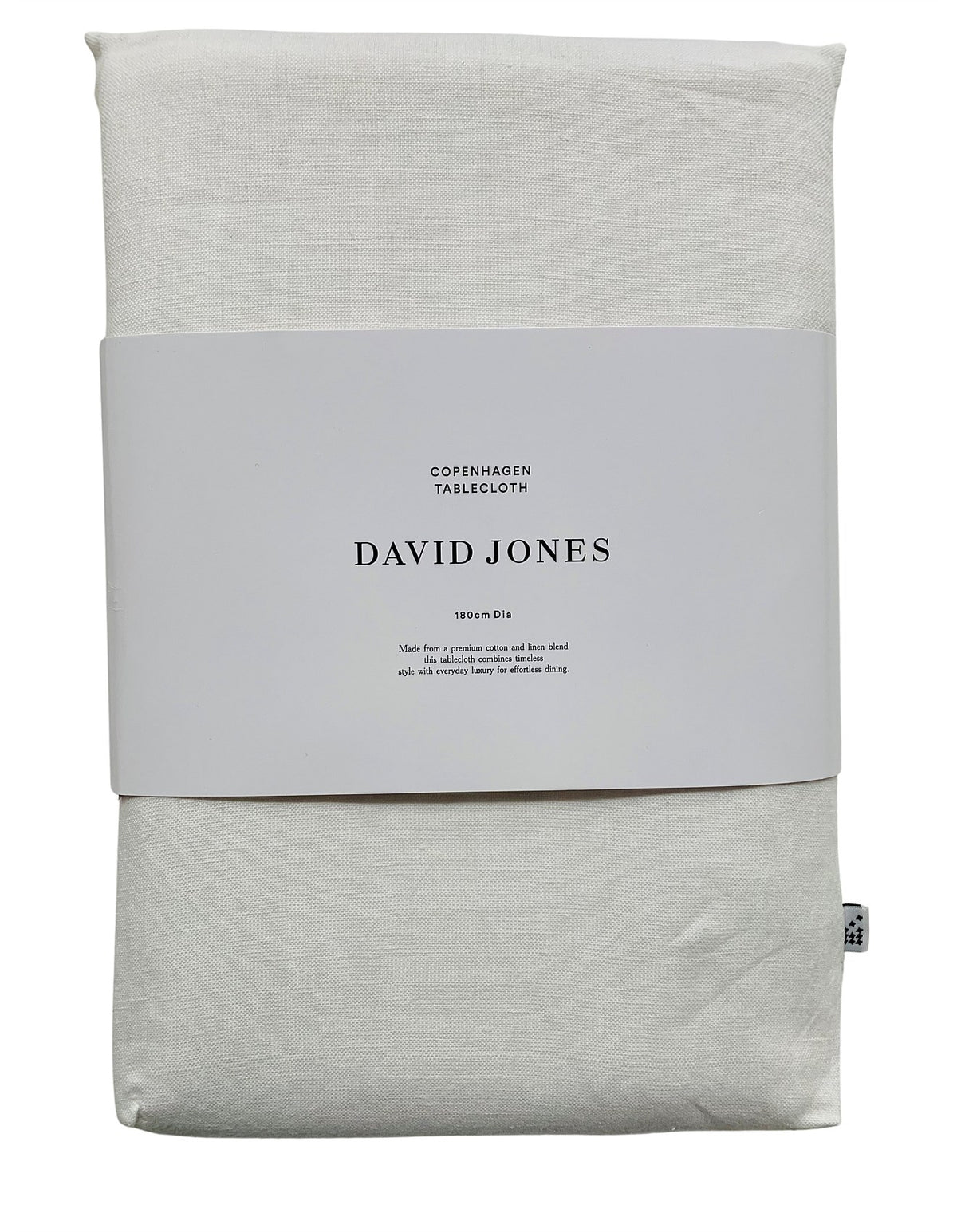 Copenhagen 180cm Round Cotton Linen Tablecloth White