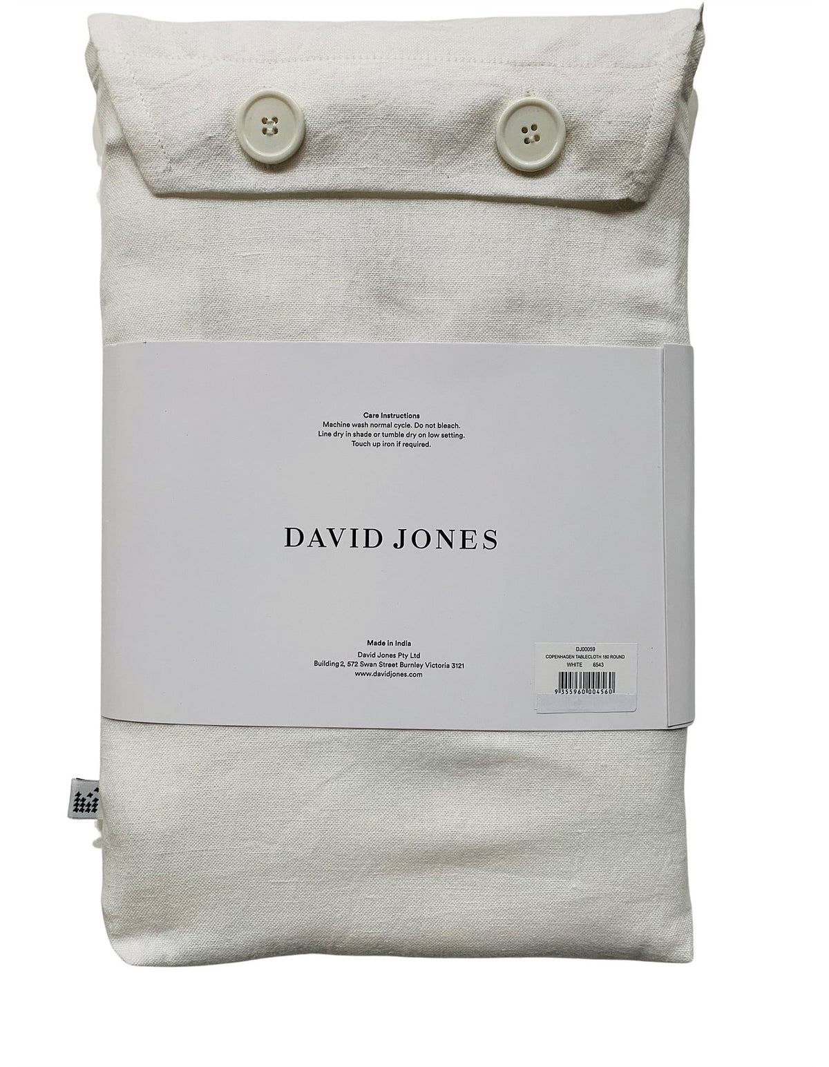 Copenhagen 180cm Round Cotton Linen Tablecloth White