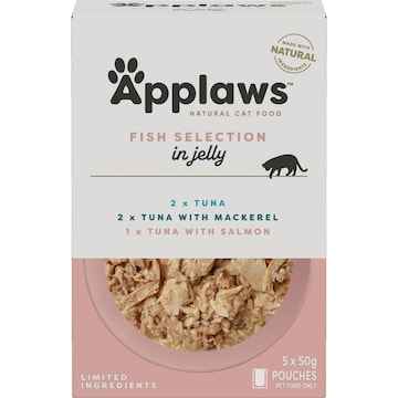 Applaws Pouches Fish Selection In Jelly Wet Cat Food 50g x 5 pack