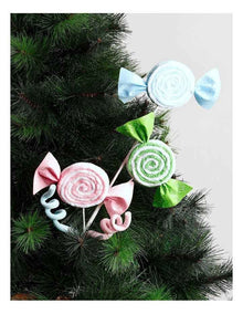 Nostalgia Christmas Fabric Spiral and Candy Pick 66cm in Multicolour
