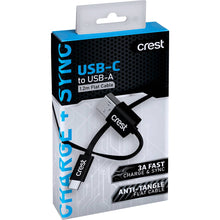 Crest Usb-c To Usb-a Flat Cable 1 Pack