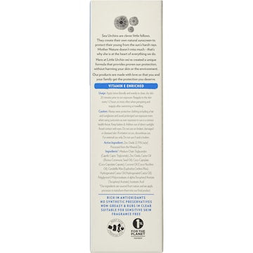 Little Urchin SPF 50 Natural Clear Zinc Sunscreen 100g