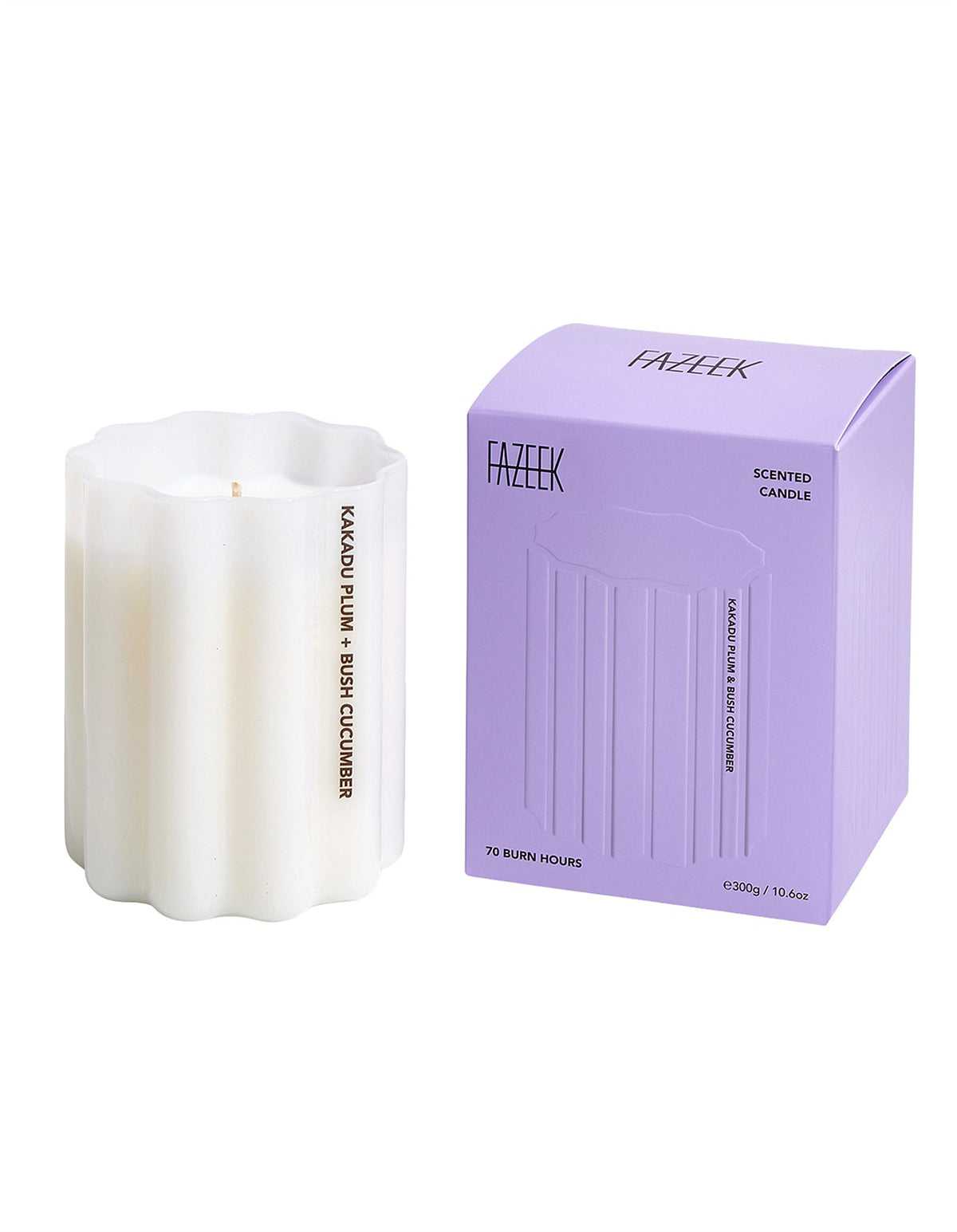 Wave 8cm x 10cm Soy Scented Candle Kakadu Plum Bush Cucumber