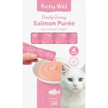 Pretty Wild Creamy Salmon & Chicken Puree Cat Treats 15g x 4 pack