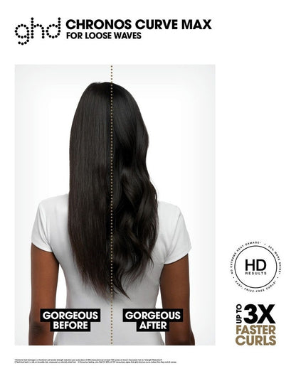 Chronos curve max curling wand in black