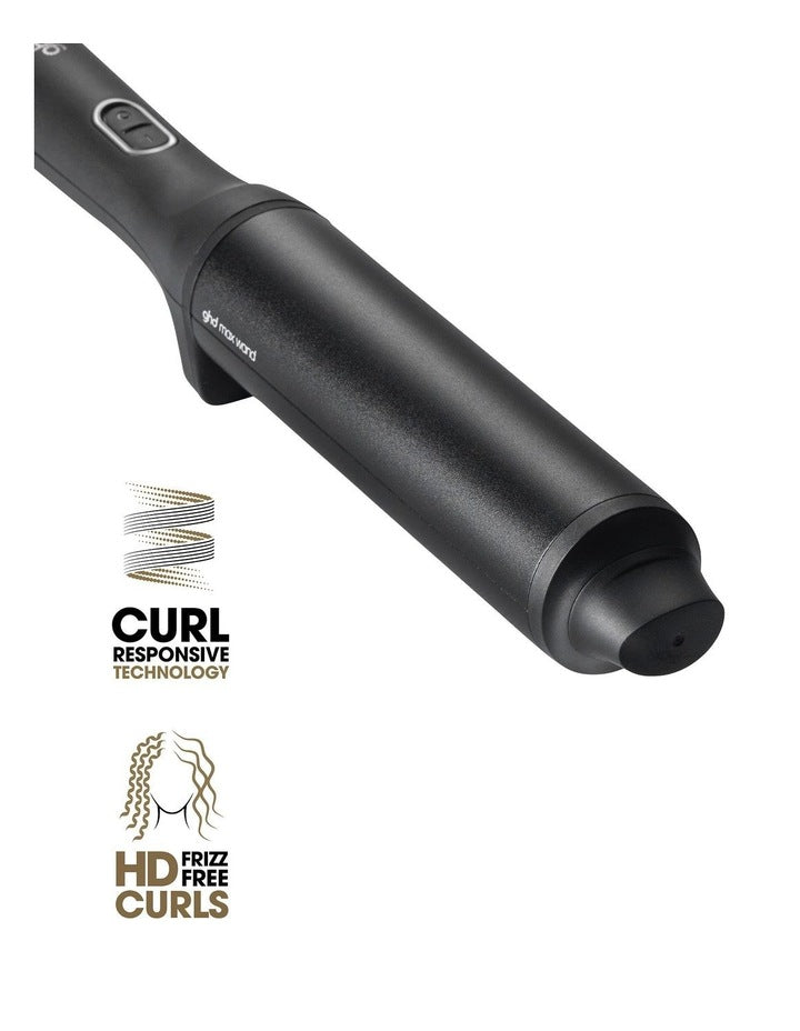 Chronos curve max curling wand in black