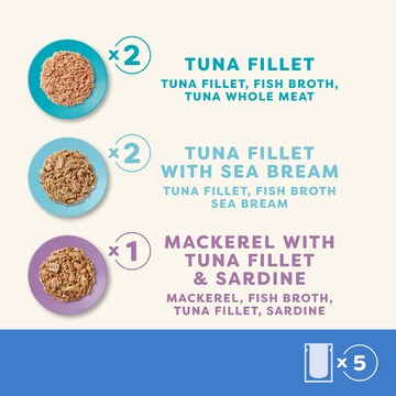 Applaws Fish Selections in Broth Wet Cat Food 50g x 5 pack