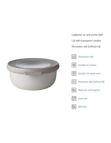 Cirqula Round Storage Bowl 350ml in Nordic White