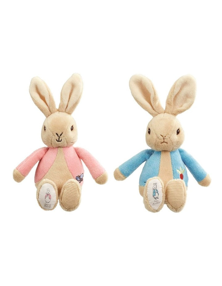 Peter Rabbit And Flopsy Bunny Bean Rattle Plush Toy