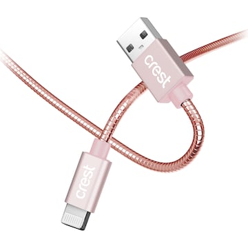 Crest Lightning to USB A Metallic Cable Assorted 1.5m each
