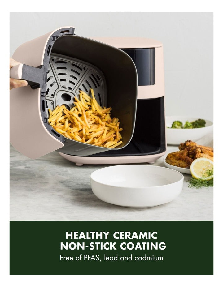 Bistro Air Fryer 1 basket 7.2L in Peach PFAS-free ceramic non-stick