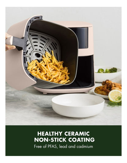 Bistro Air Fryer 1 basket 7.2L in Peach PFAS-free ceramic non-stick