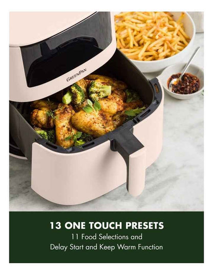 Bistro Air Fryer 1 basket 7.2L in Peach PFAS-free ceramic non-stick