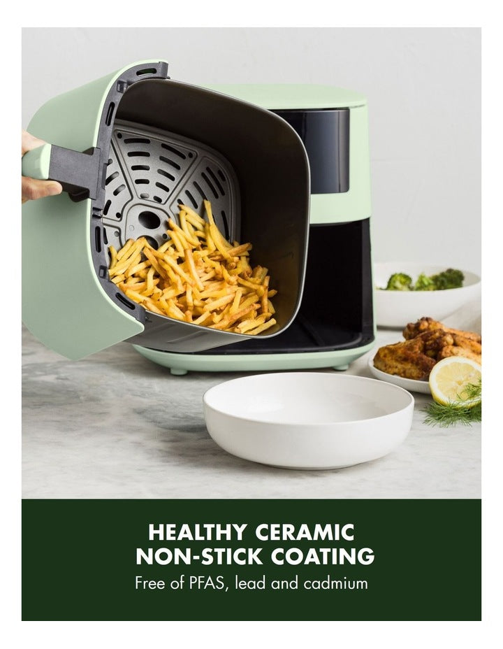 Bistro Airfryer 1 basket 7.2L in Mint Green PFAS-free ceramic non-stick