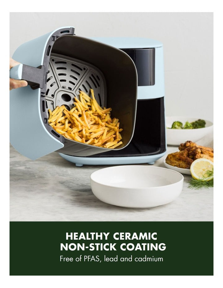 Bistro Airfryer 1 basket 7.2L in Light Blue PFAS-free ceramic non-stick
