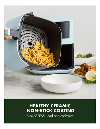 Bistro Airfryer 1 basket 7.2L in Light Blue PFAS-free ceramic non-stick