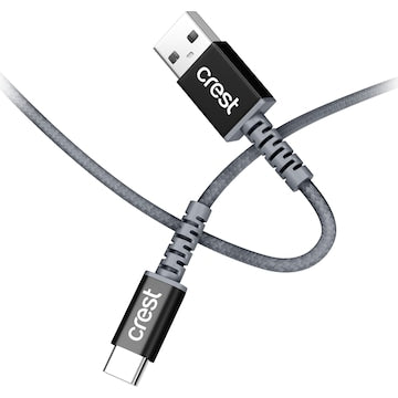 Crest USB C to USB A Braided Cable Assorted 1.5m each