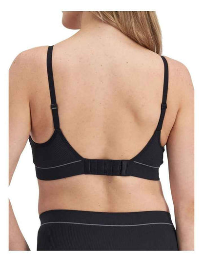Retro Rib Maternity Wirefree Bra in Black