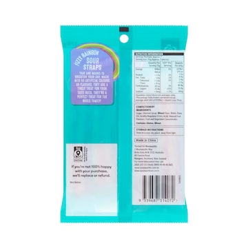 Woolworths Sour Straps Fizzy Rainbow 170g