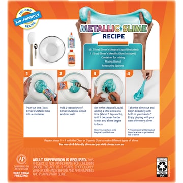 Elmer's Slime Starter Kit Cosmic Metallic & Clear each
