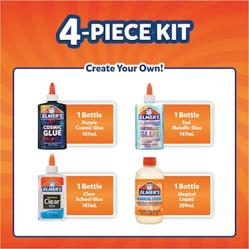 Elmer's Slime Starter Kit Cosmic Metallic & Clear each